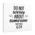 thumbnail image 1 of Scripture Walls  Tomorrow Matthew 6:34 Bible Verse Canvas Christian Wall Art Ready to Hang Unframed, 1 of 12