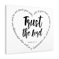 Scripture Walls  Trust The Lord Proverbs 3:5 - 8 Bible Verse Canvas Christian Wall Art Ready to Hang Unframed