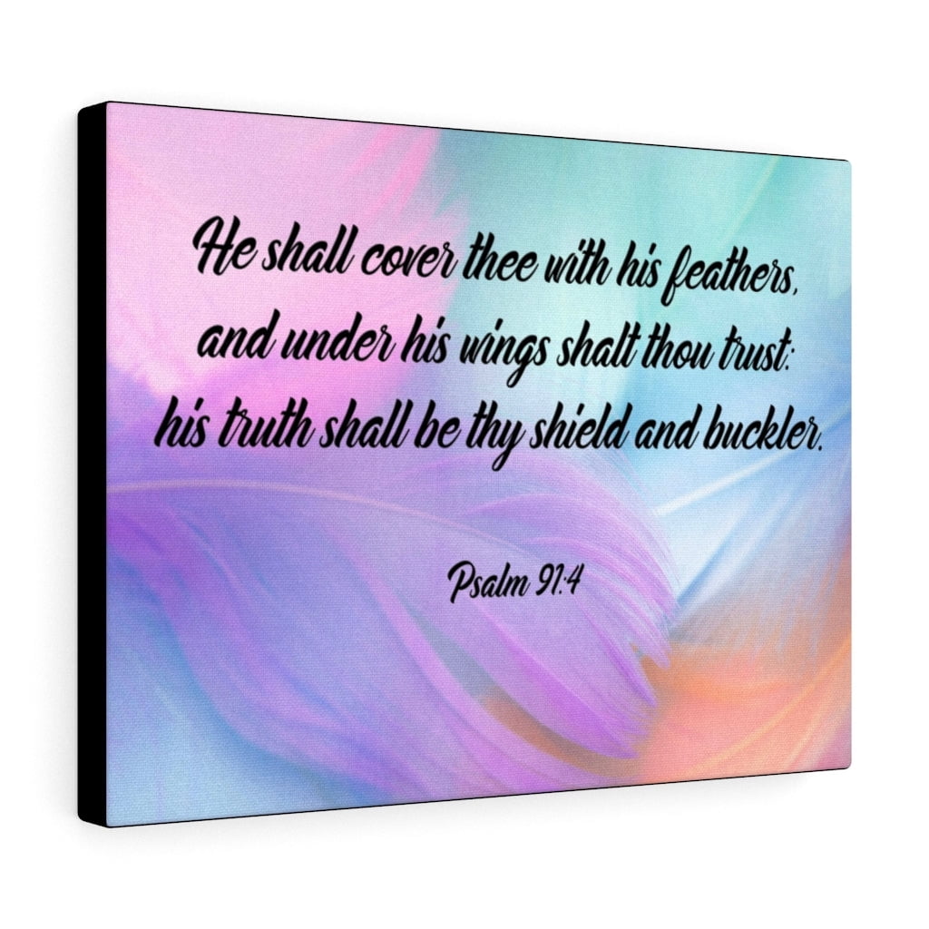 Scripture Walls Psalm 91:4 Under His Wings Bible Verse Canvas Christian ...