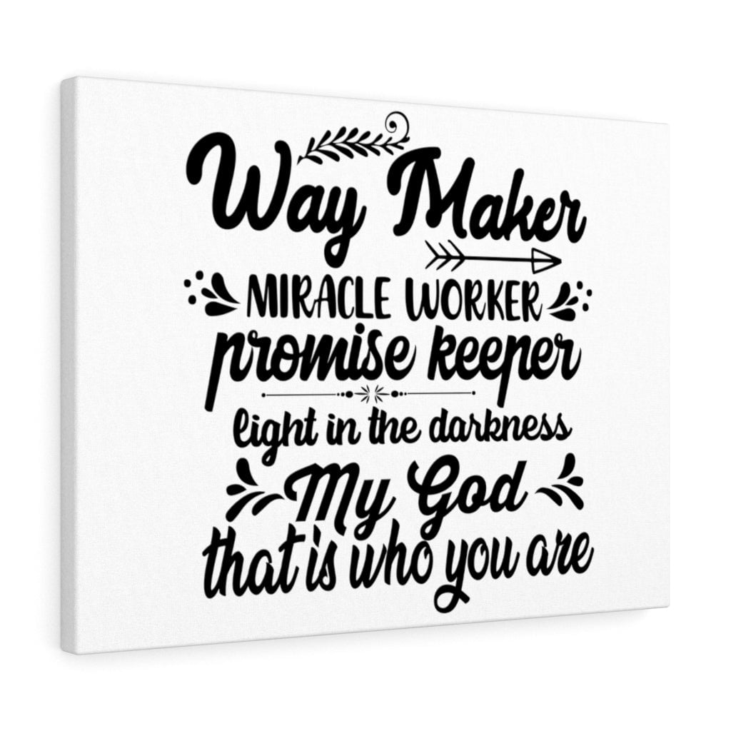 Scripture Walls Way Maker Miracle Worker Promise Keeper Bible Verse Canvas  Christian Wall Art Ready to Hang Unframed 