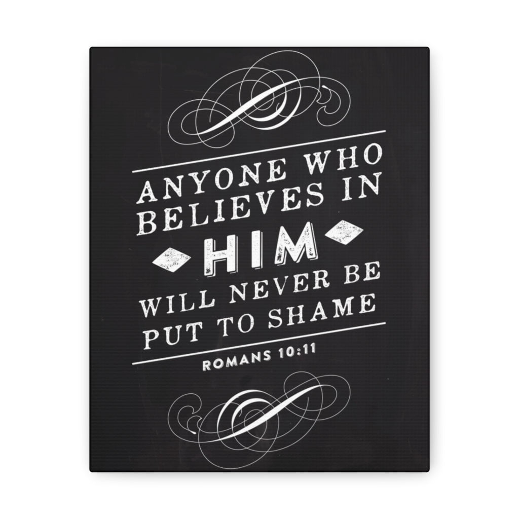 Scripture Walls Who Believes In Him Romans 1011 Bible Verse Canvas