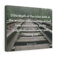 thumbnail image 1 of Scripture Walls  Wisdom And Knowledge Romans 11:33 Bible Verse Canvas Christian Wall Art Ready to Hang Unframed, 1 of 16