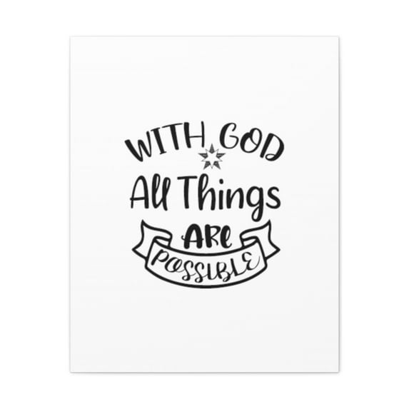 Scripture Walls With God All Things Are Possible Mark 9:23 Christian Wall Art Ready to Hang Unframed