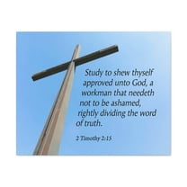 Scripture Walls Word of Truth 2 Timothy 2:15 Bible Verse Canvas Christian Wall Art Ready to Hang Unframed