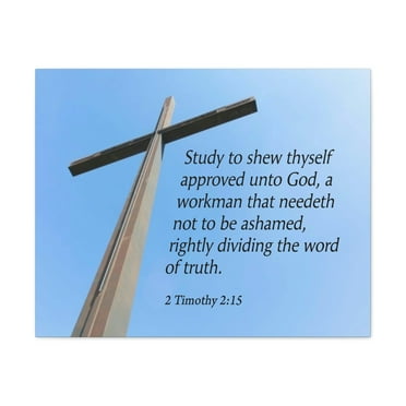 Scripture Walls Word of Truth 2 Timothy 2:15 Bible Verse Canvas Christian Wall Art Ready to Hang Unframed