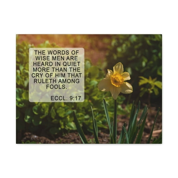 Scripture Walls Words Of Wise Eccl 9:17 Bible Verse Canvas Christian Wall Art Ready to Hang Unframed