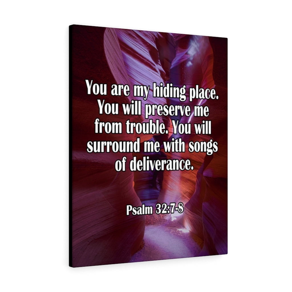 Scripture Walls Psalm 32:7-8 You Are My Hiding Place Bible Verse Canvas ...