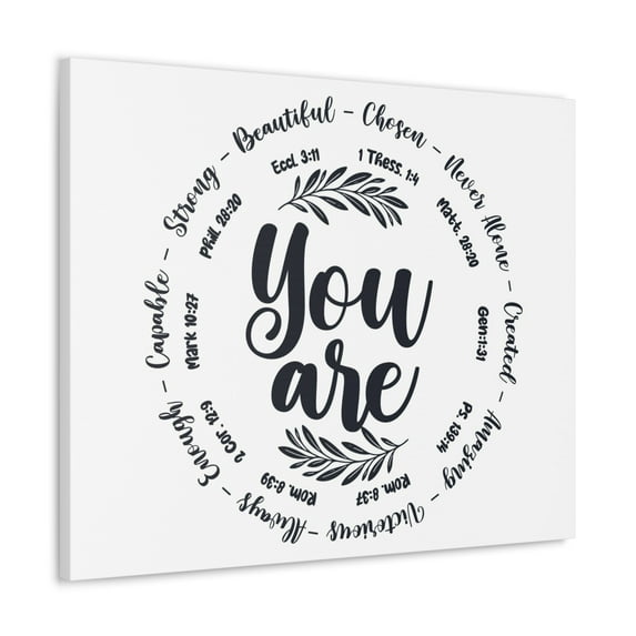 Scripture Walls You Are What God Says You Are Bible Verse Canvas Christian Wall Art Ready to Hang Unframed