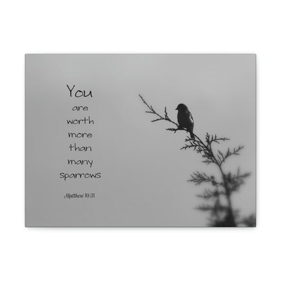 Scripture Walls You Are Worth Matthew 10:31 Bible Verse Canvas Christian Wall Art Bible Verse Print Ready To Hang Unframed