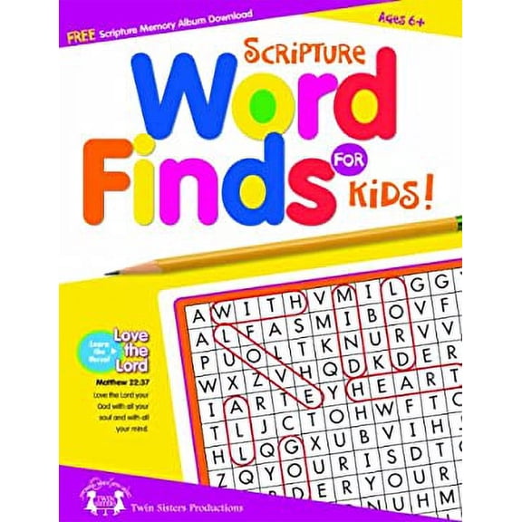 Pre-Owned Scripture Word Finds For Kids 48 Page Activity Book 9781599229423