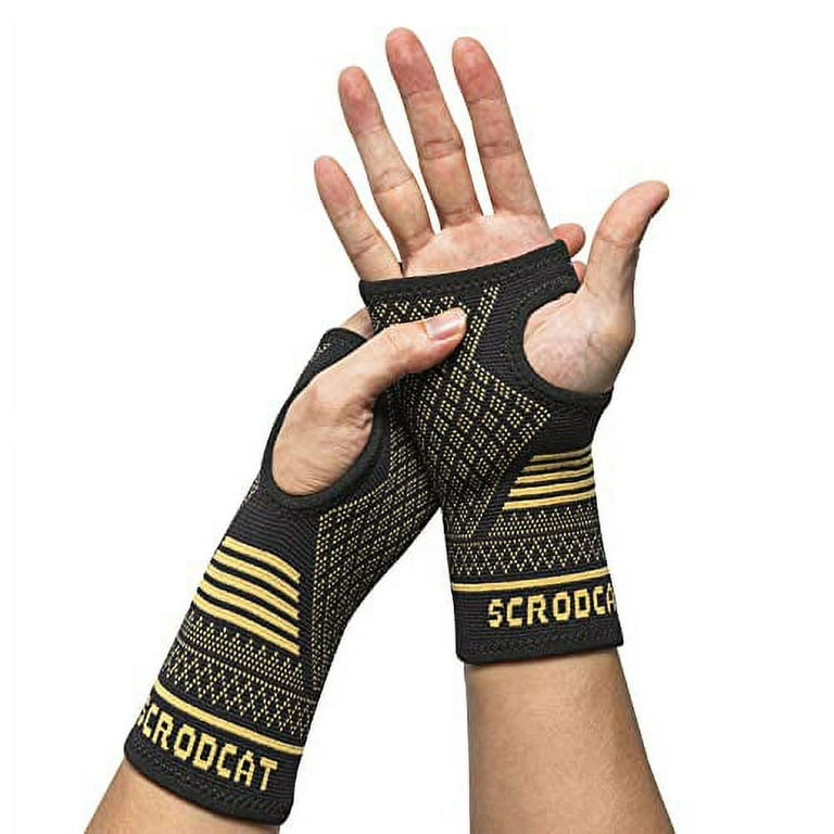 Scrodcat Copper Wrist Compression Sleeves (1 Pair) Breathable and  Comfortable Carpal Tunnel Wrist Brace for Arthritis, Tendonitis, Sprains,  Workout