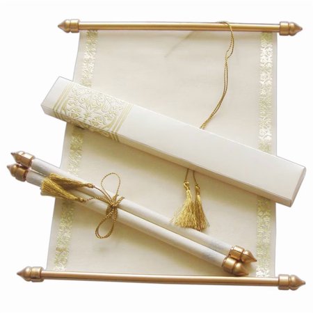 Scroll Invitation, Anniversary, Engagement, Bridal Shower, Indian, Muslim, Christian, Mezuzah, Mitzvah, Scroll Case Proram Cards