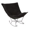thumbnail image 1 of Scroll Puff Rocker Angora Ebony, 1 of 6