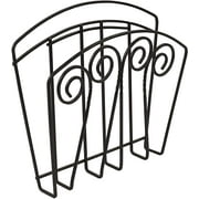 Scroll Rack Newspaper & Catalog Holder for Home Office, Holder & Newspaper Organizer, Wall-Mounted Magazine Storage, Bla