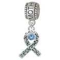 thumbnail image 1 of Scroll Ribbon with Light Blue Crystal - Mother Charm Bead, 1 of 1