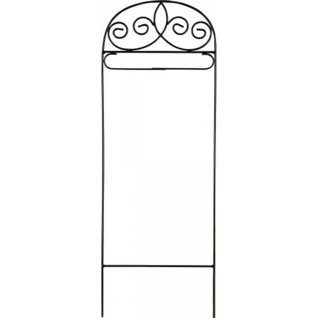 Scroll Small Garden Flag Holder Black Arbor Metal Iron Flag Stand