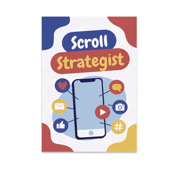 Scroll Strategist Social Media Wall Art - Digital Marketer - 13x19 Poster Print