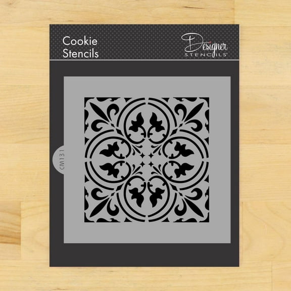 Scroll Tile Cookie and Craft Stencil CM131 by Designer Stencils