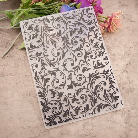 Scroll Vine Damask 3D Embossing Folder, Ouginx 5x6.9 inch 3D Textured Plate Templates for Card Making Scrapbooking Paper Craft Tool