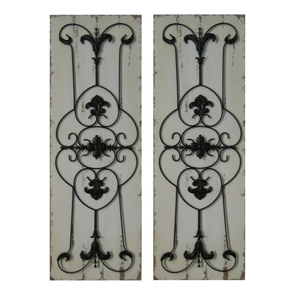 Scroll Wall Dcor Panels, Set of 2