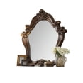 thumbnail image 1 of Scroll and Molded Wooden Mirror with Carved Details Cherry Brown - Saltoro Sherpi, 1 of 6