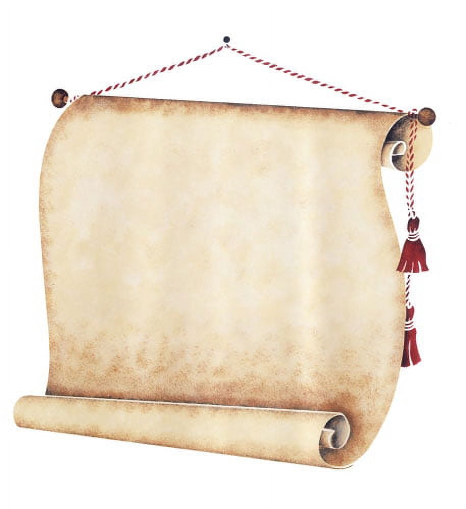 Scroll with Tassel Wall Stencil - DEE358 by DeeSigns - Walmart.com