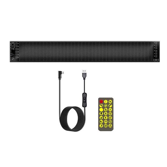 Scrolling LED Sign Eye Lamp Truck Devil Eyes Light Programmable LED Digital Display Soft Screen LED Sign Panel