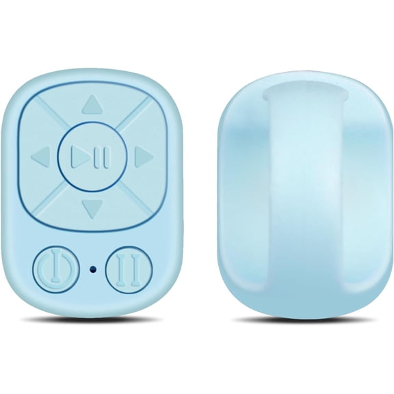 Scrolling Ring Remote for TikTok Clips & Page Turner, Fingertip Controller Compatible with iPhone iPad, iOS & Android, with BT Camera Video Recording (Blue)