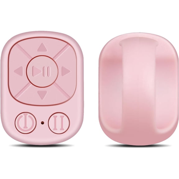 Scrolling Ring Remote for TikTok Clips & Page Turner, Fingertip Controller Compatible with iPhone iPad, iOS & Android, with BT Camera Video Recording (Pink)
