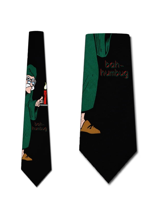 Scrooge Bah Humbug Necktie Mens Tie