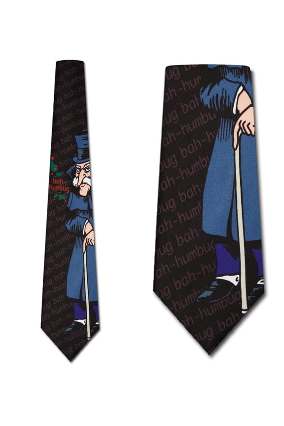 Scrooge Bah Humbug Necktie Mens Tie