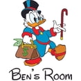 thumbnail image 1 of Scrooge Mcduck Duck Disney Character Customized Wall Decal - Custom Vinyl Wall Art - Personalized Name - Baby Girls Boys Kids Bedroom Wall Decal Room Decor Wall Stickers Decoration Size (30x15 inch), 1 of 1