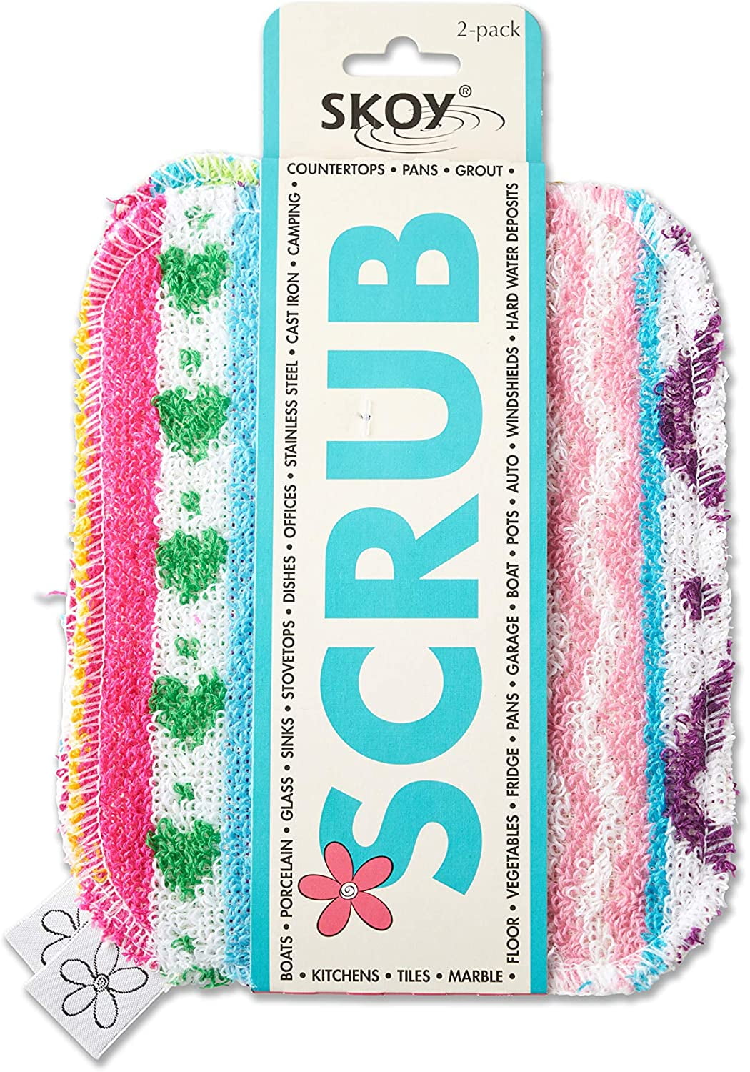 Scrub, 2-pack Reusable, Non-Scratching Dish Scrubber for Kitchen and ...