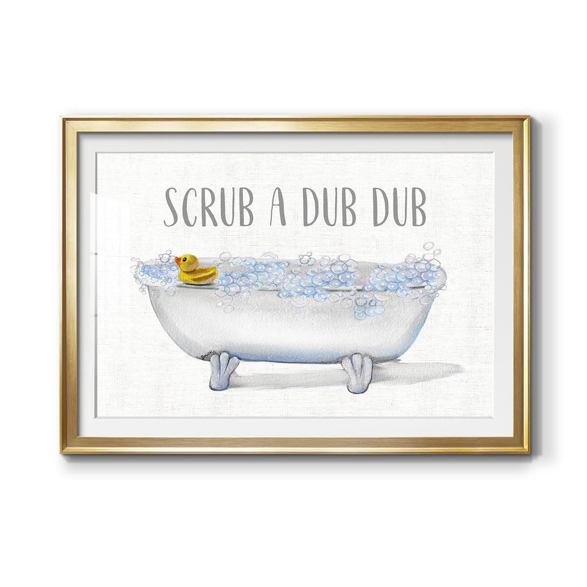 Scrub A Dub Premium Framed Print - Ready to Hang