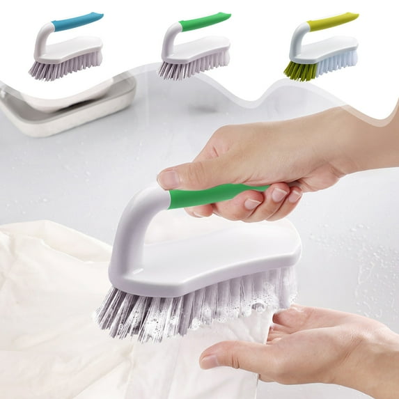 Scrub Brush under $5! CQCYD Heavy Duty Scrub Brush with Stiff Bristles, Non-Slip Ergonomic Handle Cleaning Brush for Bathroom Tile Kitchen, Multi-Surface Scouring Brush for Pool Deck