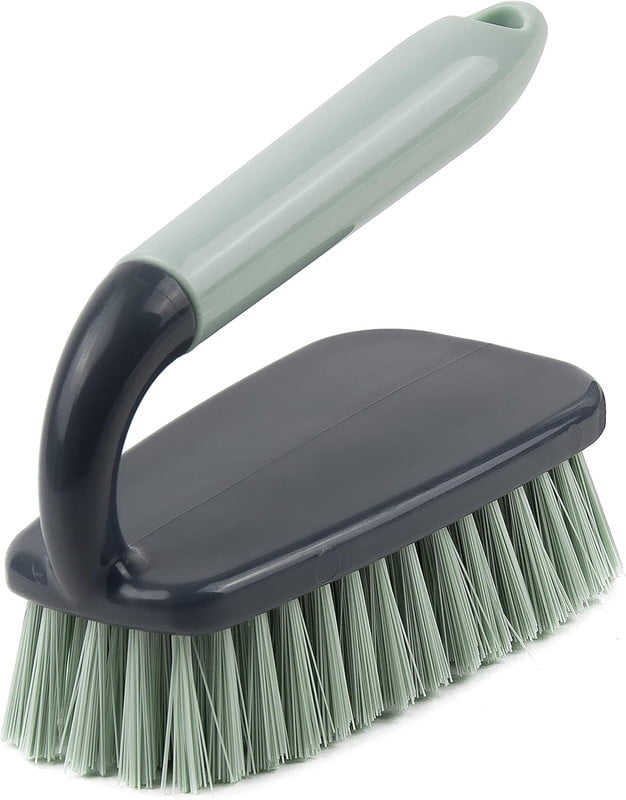 Dependable Industries Scrub Brush 2-Pack – Heavy Duty With Rubber Grip, Stiff Bristles