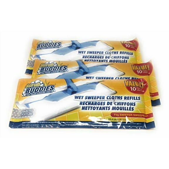 Scrub Buddies-Wet Sweeper Cloth Refills- Pack of 10 (3)