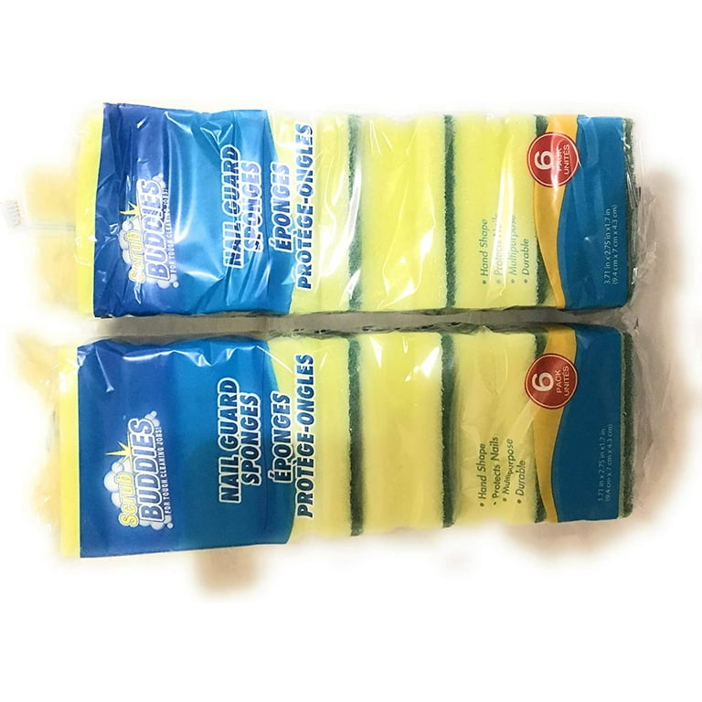 Scrub buddies Dishwashing Sponge 6-pack 3.35 in x 2.75 in x 1.7 in – Plaza  Manila Online