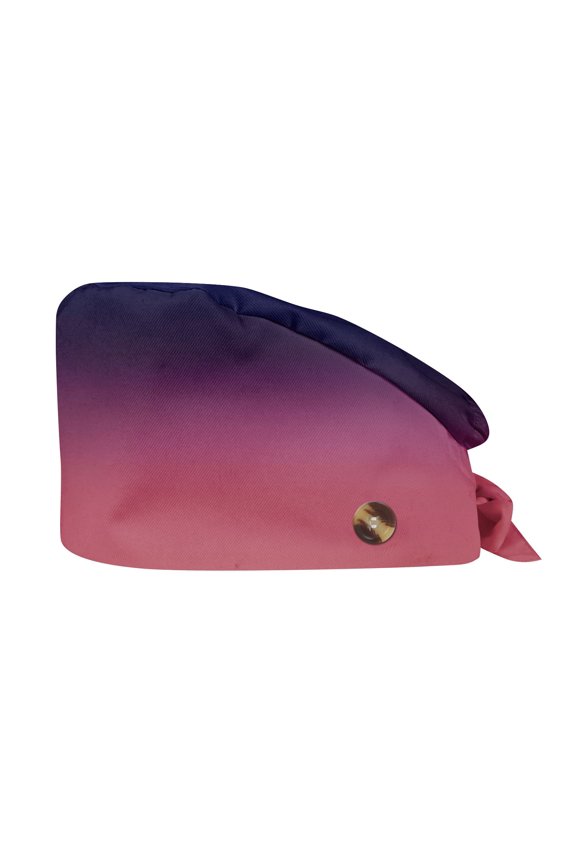 Scrub Cap in Gradient Print Pattern for Nursing and Hair Coverage Designed to Provide Full Protection and Comfort for Hospital Staff Daily Wear Dark Purple