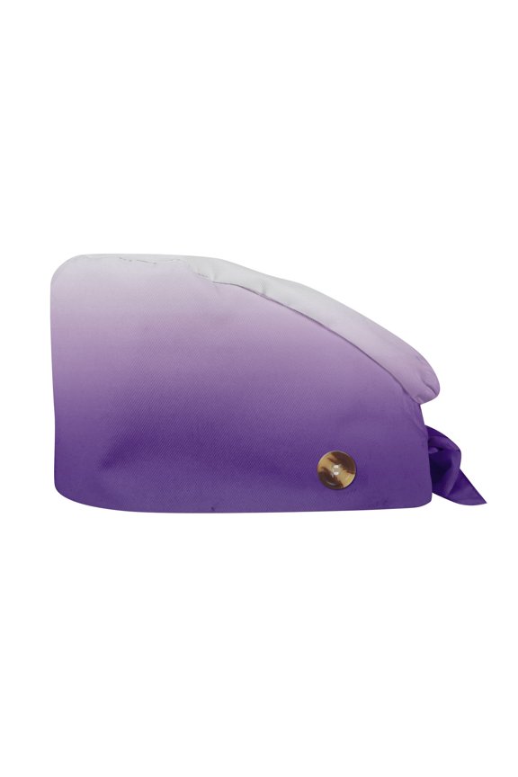 Scrub Cap in Gradient Print Pattern for Nursing and Hair Coverage Designed to Provide Full Protection and Comfort for Hospital Staff Daily Wear Purple