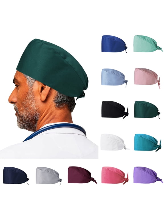 Scrub Caps Doctor Hat Nurse Adjustable Surgical Cotton Working,One Size