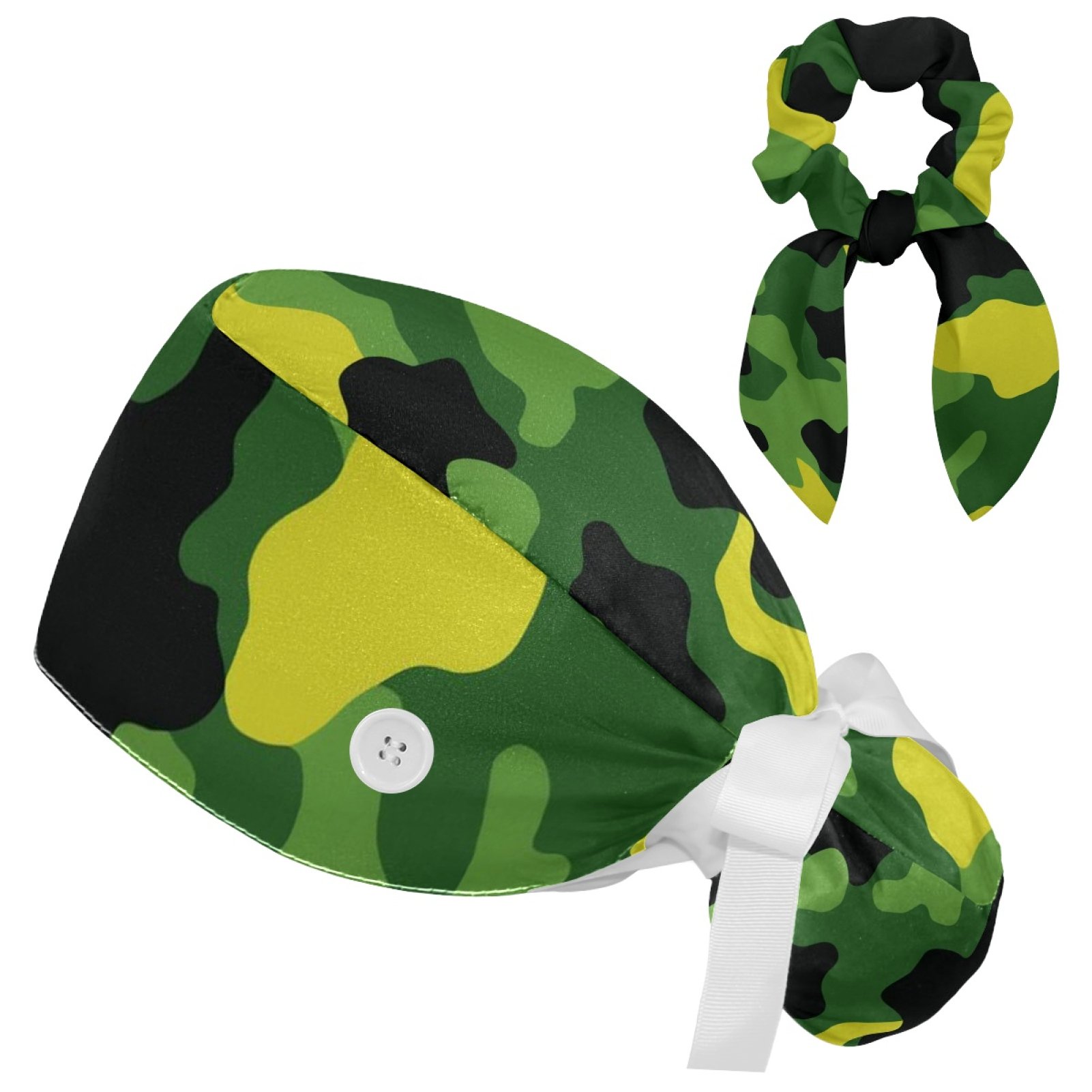 Scrub Caps Women,Gift Hair Tie,Camouflage,Scrub Caps,Scrub Caps