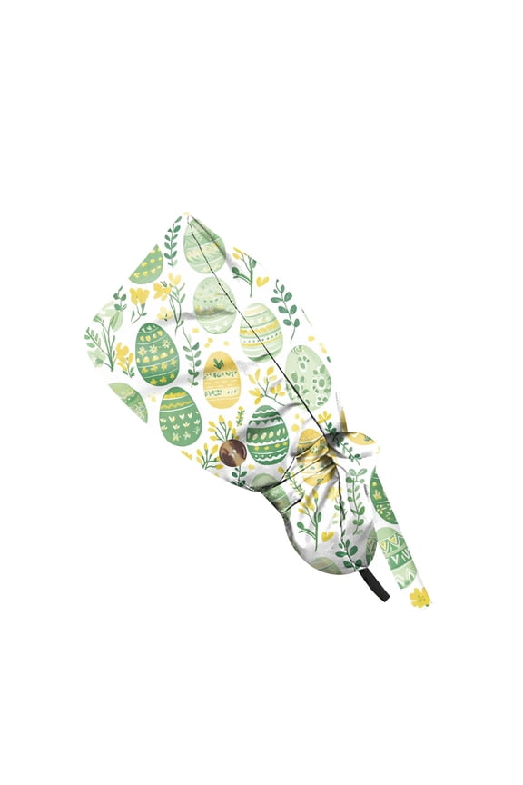 Scrub Caps Women, Surgical Cap for Women with Ponytail Pouch Green