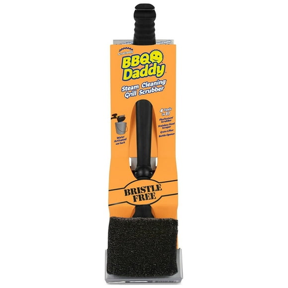 Scrub Daddy BBQ Daddy Grill Brush - Steam Cleaning Scrubber with ArmorTec Steel Mesh, 1 Count