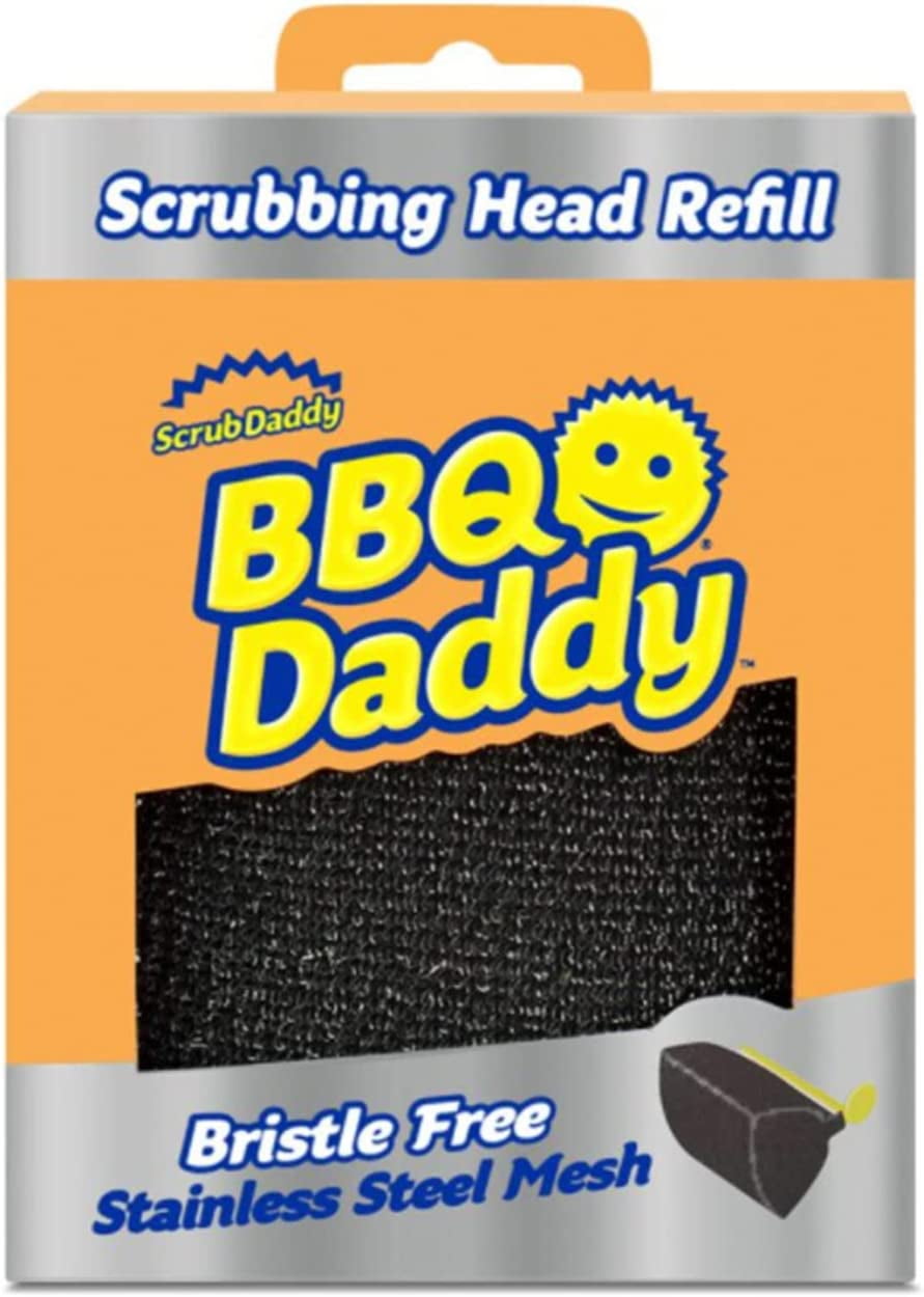 Scrub Daddy BBQ Daddy Grill Brush Head Refill - Bristle Free Steam Cleaning  Scrubber for BBQ Daddy Grill Brush - Grill Cleaning Brush Attachment with  ArmorTec Steel Mesh for Grill Grates (1