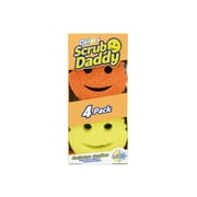 Scrub Daddy Color Sponges - Scratch-Free Multipurpose Cleaning Sponge for The Kitchen, Bathroom, and More - BPA-Free Polymer Foam, Multi-Color, 4-Count
