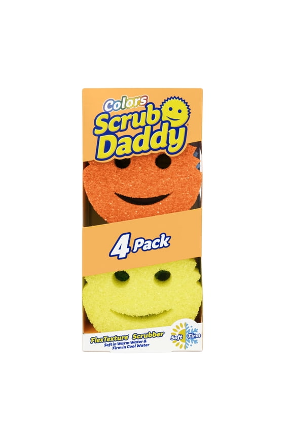 Color Sponges - Scratch-Free Multipurpose Cleaning Sponge for the Kitchen, Bathroom, and More - BPA-Free Polymer Foam, Multi-Color, 4-Count