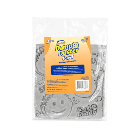 Scrub Daddy Damp Duster Microfiber Cloth 2-Pack - Scratch-Free, Reusable, Versatile Cleaning Towel