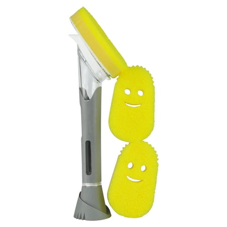 Scrub Daddy Dish Daddy with Non-Scratch Scrub Dishwand Refills, 3 Count