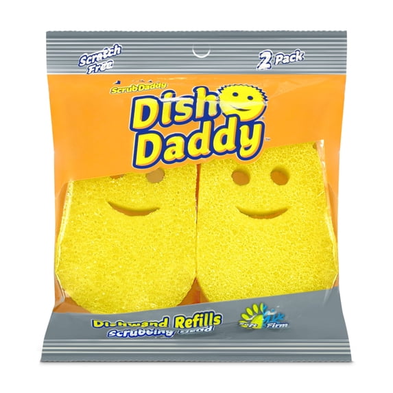 Scrub Daddy Dish Daddy Non-Scratch Scrub Dishwand Refills, 2 Count